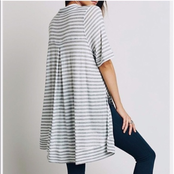 Free People Ryan Striped Oversize Button Tunic NWT - Picture 4 of 8